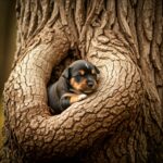 El cachorro y su mamá árbol